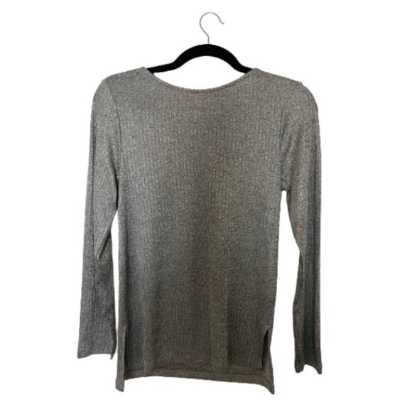 H&M Sliver Ribbed Long-Sleeve Top - Picture 2 of 4